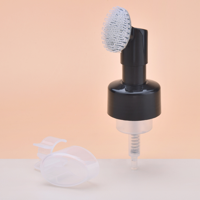 Plastic Foam Pump with Brush,animal Cleaning Foam Pump Bottle with Brush.black Clip Lock Foam Pump