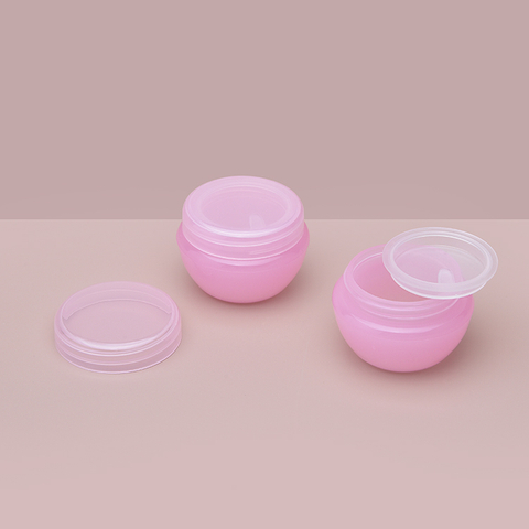 Wine Shape All Pp Plastic Jar, Small Empty Plastic Jar with Lid Cosmetic,30ML Empty Plastic Cosmetic Cream Jar