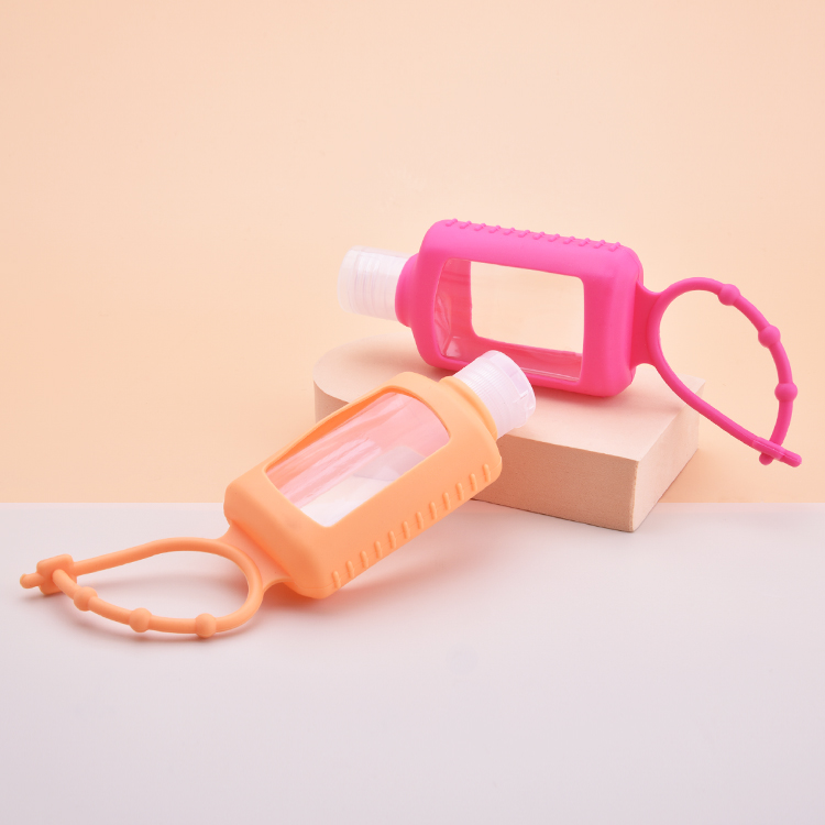 PET Bottles Manufacturer Wholesale, 60ml PET Bottle with Sanitizer Holder Bottle,colored Silicone Sanitizer Holder Bottle