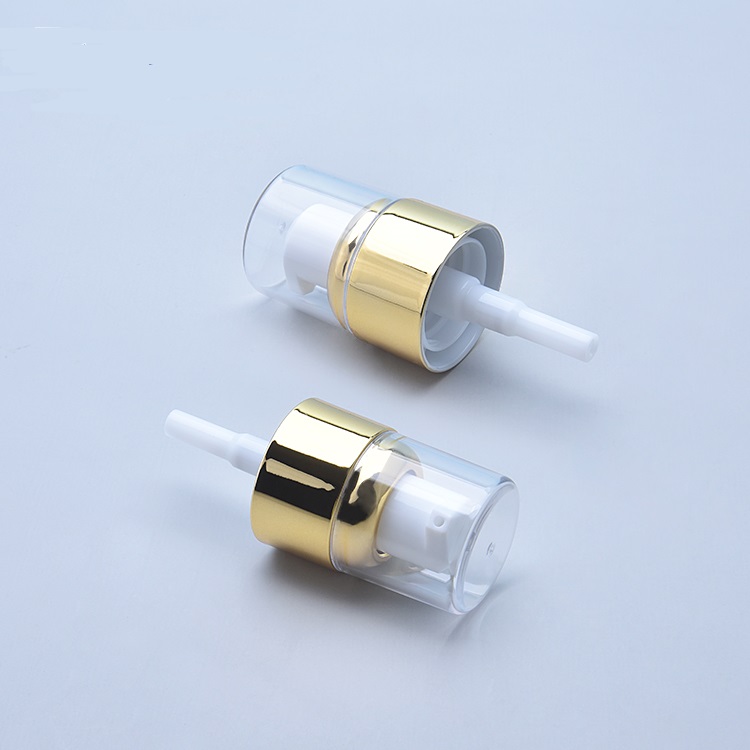 20-410 White PP Plastic Treatment Pump with Smooth Gold Closure