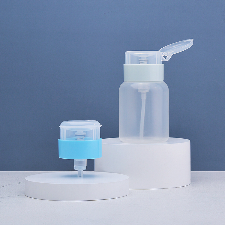 Pump Dispenser 150ml Nail Polish Remover Bottle with Pump,left Right Lock Nail Polish Remover Pump Dispenser,PP Plastic Nail Remove Pump Bottle