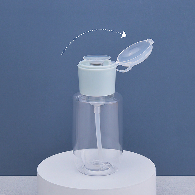 PET Bottle 500 Ml Nail Polish Pump Dispenser,24/410 Pink Plastic Nail Remover Pump,outer Spring Liquid Dispenser Pump for Nail Polish Remover