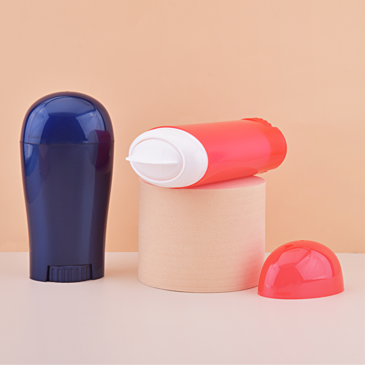 Mini Empty Plastic Oval Deodorant Cream Stick with Refills
