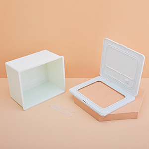 600g rectangular cotton tablet jar flip cover salicylic acid cotton tablet jar folding facial mask wet compress cotton tablet jar PP wide mouth jar