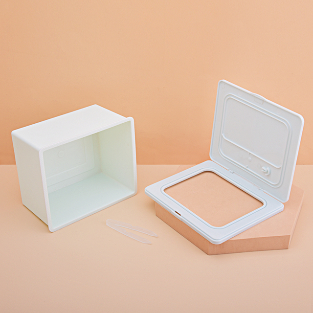 600g rectangular cotton tablet jar flip cover salicylic acid cotton tablet jar folding facial mask wet compress cotton tablet jar PP wide mouth jar