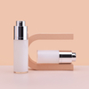 Customized Process Airless Frosted Bottle, Aluminum Top Head Airless Bottle 15ml Silvery, Skin Care Empty Airless Pump Bottle