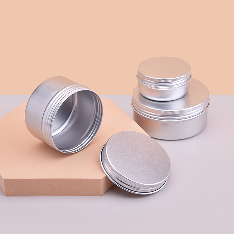 Empty Cosmetic Aluminum Jar with Lids Wholesale Jar Lids Aluminum