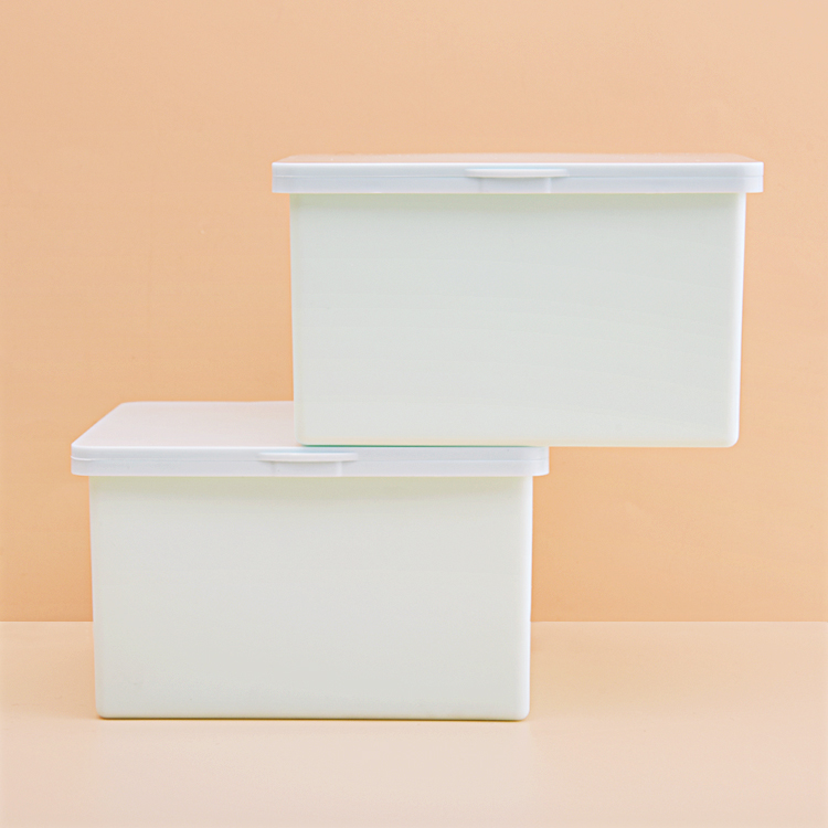 600g rectangular cotton tablet jar flip cover salicylic acid cotton tablet jar folding facial mask wet compress cotton tablet jar PP wide mouth jar