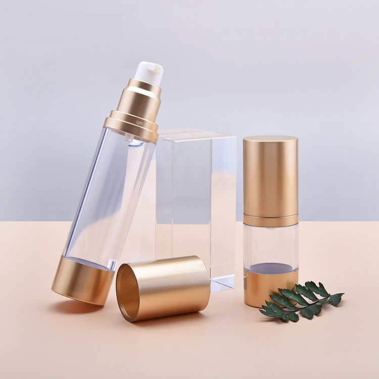 Wholesale Golden Refillable 50ml Airless Pump Bottle 