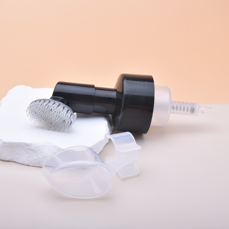 Plastic Foam Pump with Brush,animal Cleaning Foam Pump Bottle with Brush.black Clip Lock Foam Pump