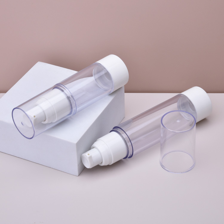 White Plastic Airless Pump Bottles 15ml 30ml 50ml 80ml 100ml