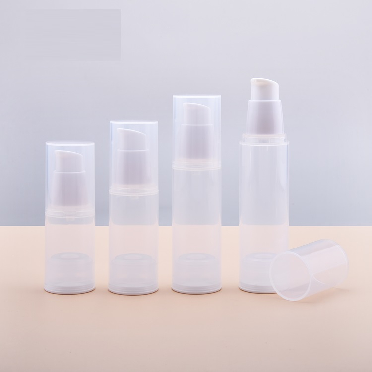 Round Empty Plastic Airless Cream Pump Bottle 