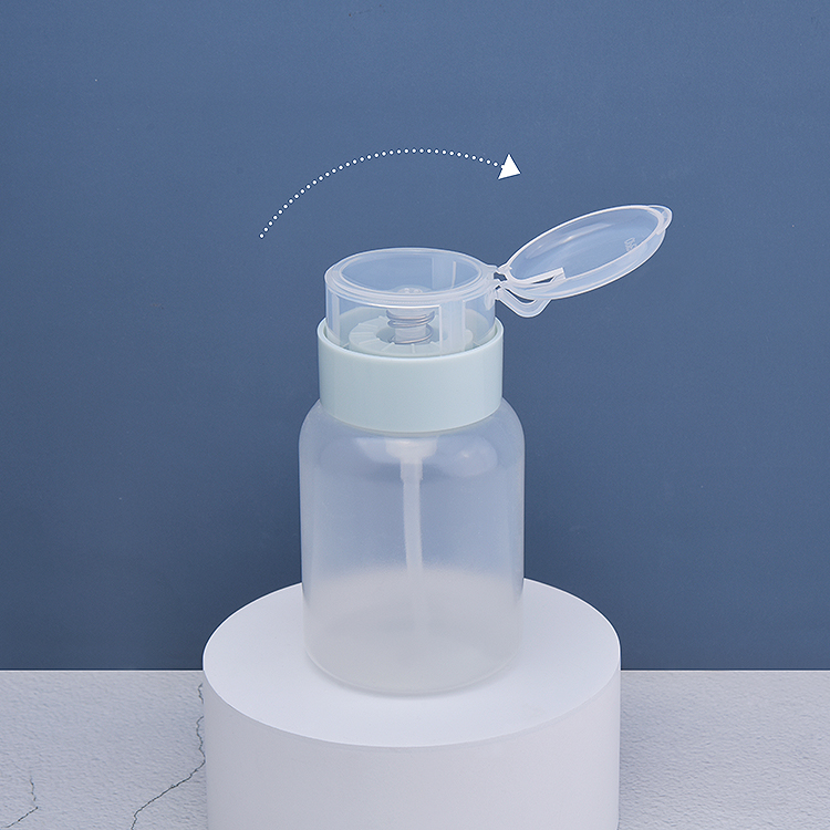 Pump Dispenser 150ml Nail Polish Remover Bottle with Pump,left Right Lock Nail Polish Remover Pump Dispenser,PP Plastic Nail Remove Pump Bottle