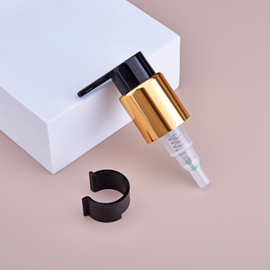 Flat Long Nozzle Golden Aluminum Oil Cleansing Pump with Clip 