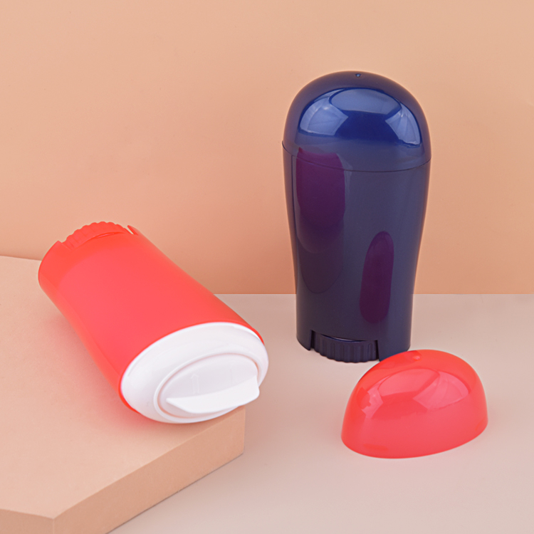 Mini Empty Plastic Oval Deodorant Cream Stick with Refills