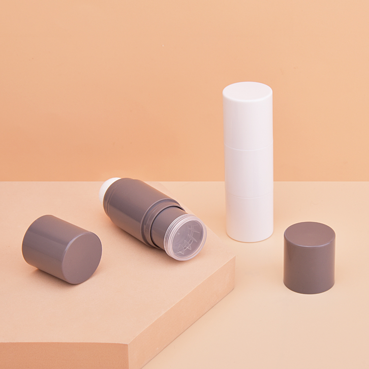 Round Two Head Concealer Stick Tube with Silicone Brush Head