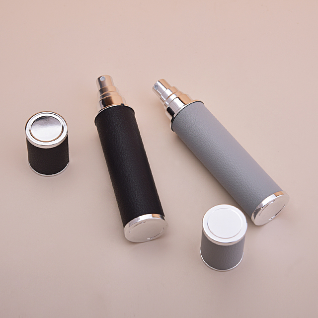 Refillable Glass 10ml Perfume Spray Bottle with Aluminum Cover 