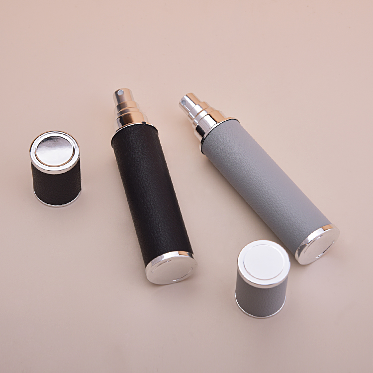 Refillable Glass 10ml Perfume Spray Bottle with Aluminum Cover 