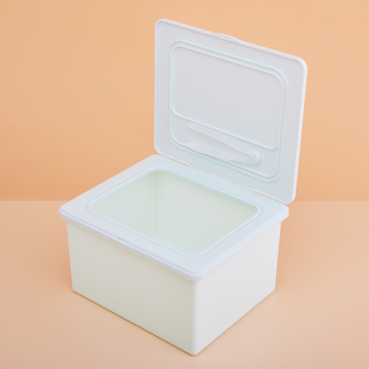 600g rectangular cotton tablet jar flip cover salicylic acid cotton tablet jar folding facial mask wet compress cotton tablet jar PP wide mouth jar