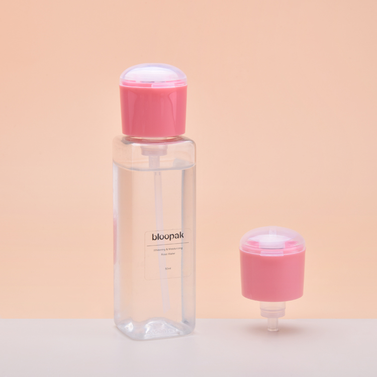 PET Bottle 500 Ml Nail Polish Pump Dispenser,24/410 Pink Plastic Nail Remover Pump,outer Spring Liquid Dispenser Pump for Nail Polish Remover
