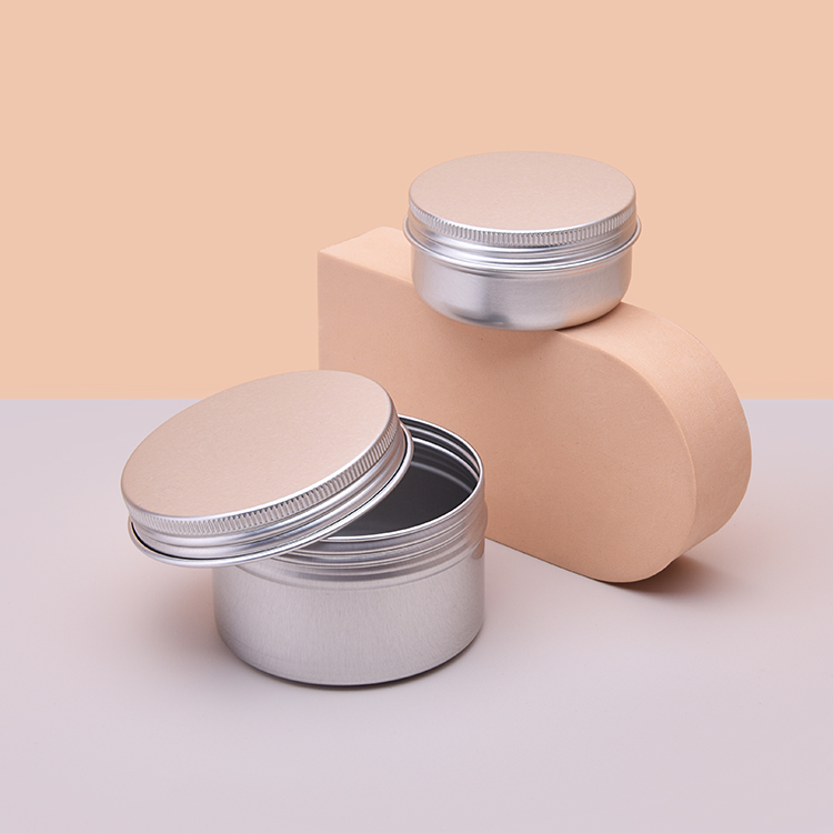 Empty Cosmetic Aluminum Jar with Lids Wholesale Jar Lids Aluminum