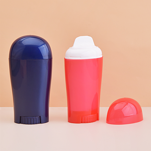 Mini Empty Plastic Oval Deodorant Cream Stick with Refills