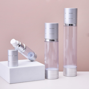 Sliver Aluminum Airless Bottle Skincare Cosmetic Package