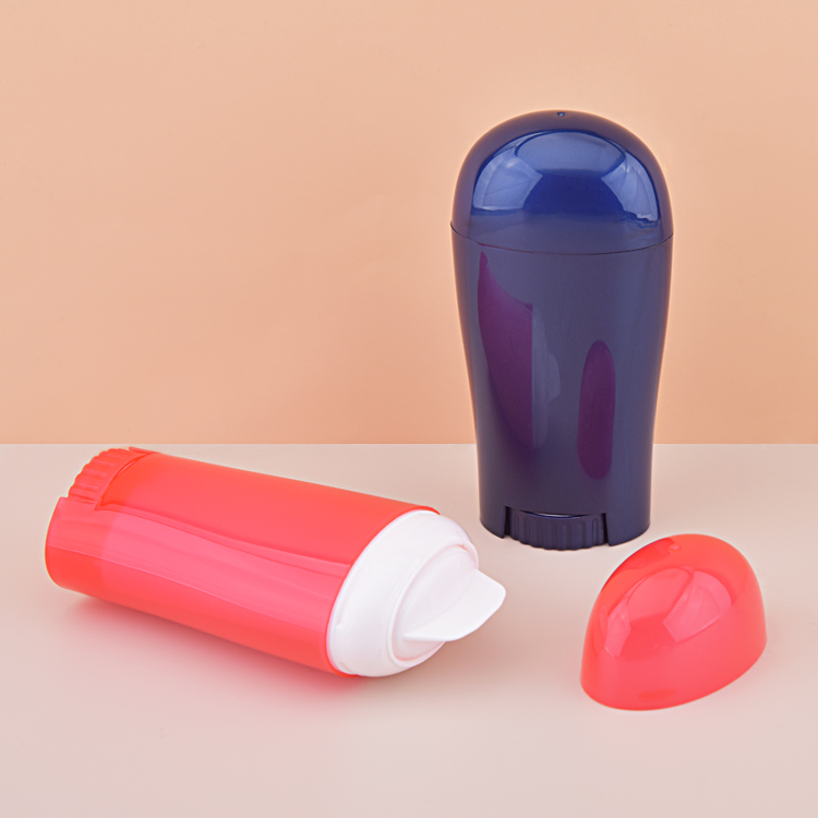 Mini Empty Plastic Oval Deodorant Cream Stick with Refills