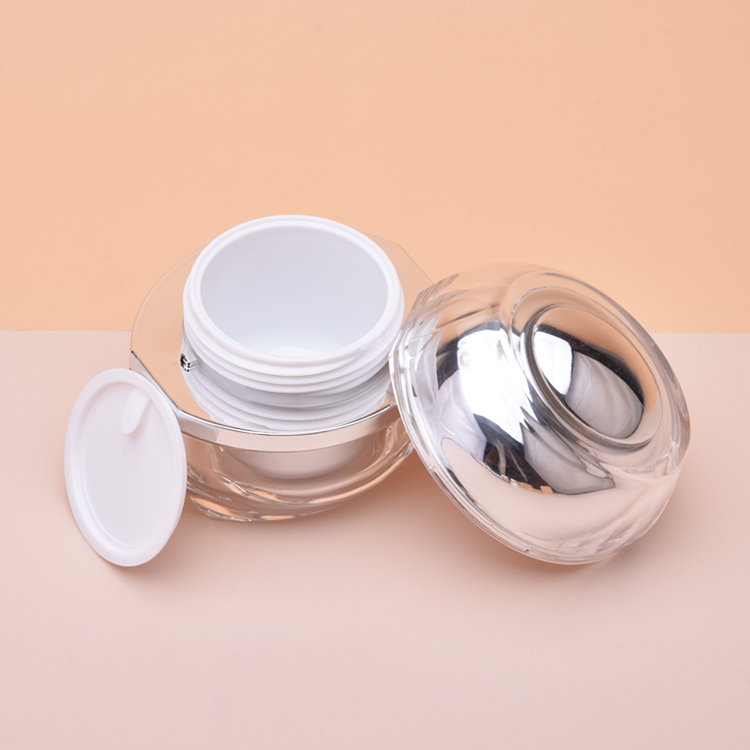 Plastic 30g 50g Acrylic Jar, Square Acrylic Cream Jar 