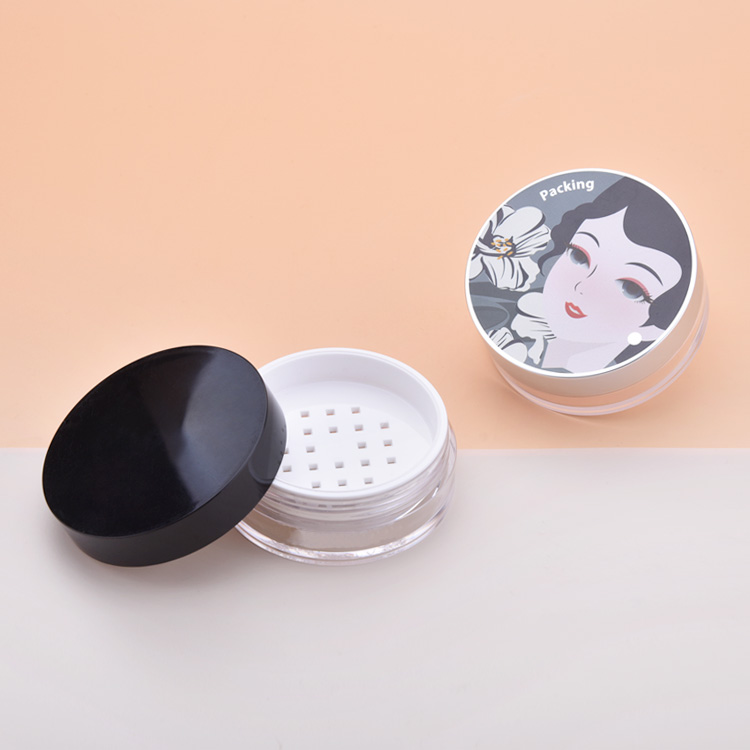 Plastic ABS Empty Loose Powder Container with Sifter