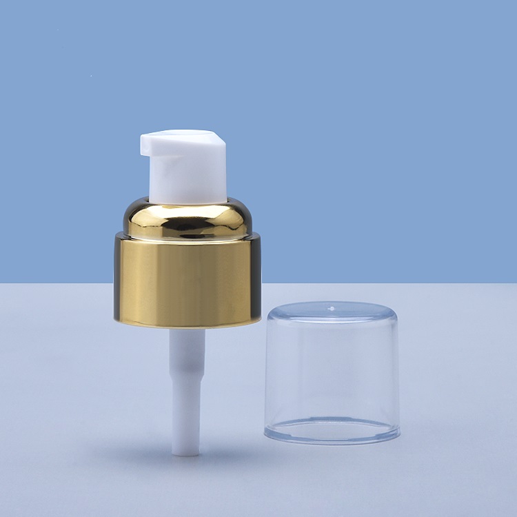 20-410 White PP Plastic Treatment Pump with Smooth Gold Closure