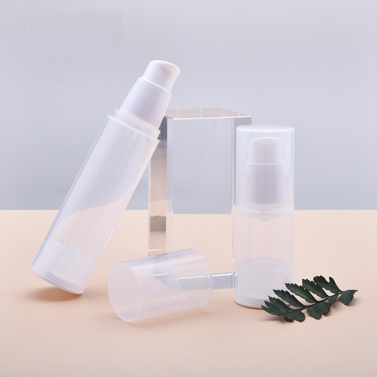 Round Empty Plastic Airless Cream Pump Bottle 