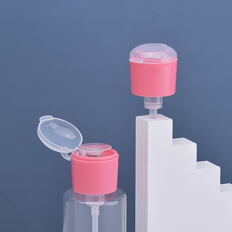 PET Bottle 500 Ml Nail Polish Pump Dispenser,24/410 Pink Plastic Nail Remover Pump,outer Spring Liquid Dispenser Pump for Nail Polish Remover