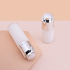 Customized Process Airless Frosted Bottle, Aluminum Top Head Airless Bottle 15ml Silvery, Skin Care Empty Airless Pump Bottle