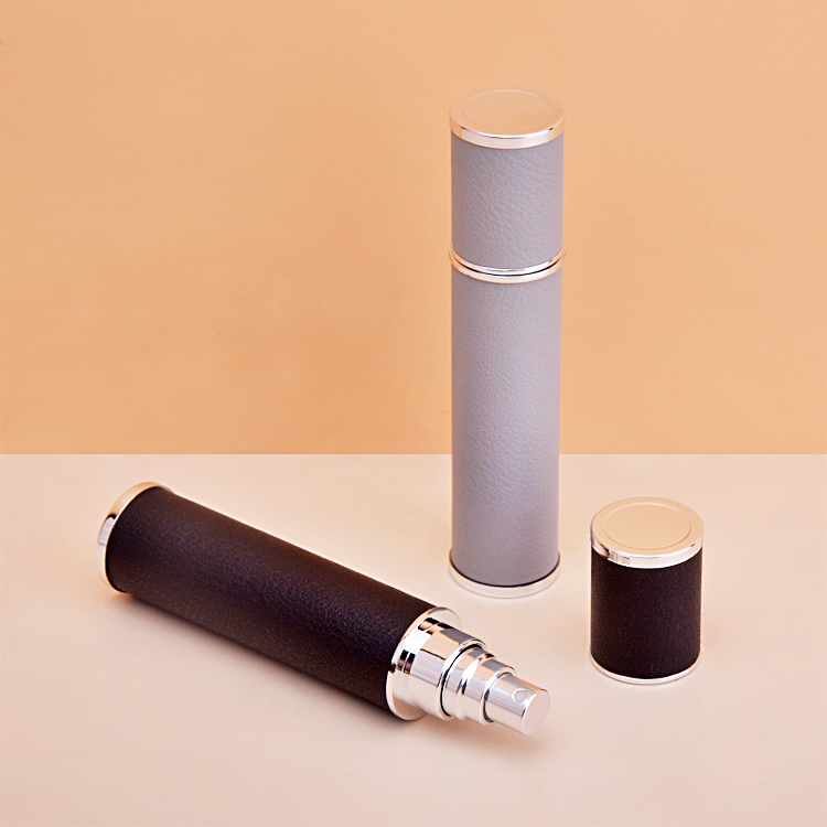 Refillable Glass 10ml Perfume Spray Bottle with Aluminum Cover 