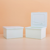 600g rectangular cotton tablet jar flip cover salicylic acid cotton tablet jar folding facial mask wet compress cotton tablet jar PP wide mouth jar