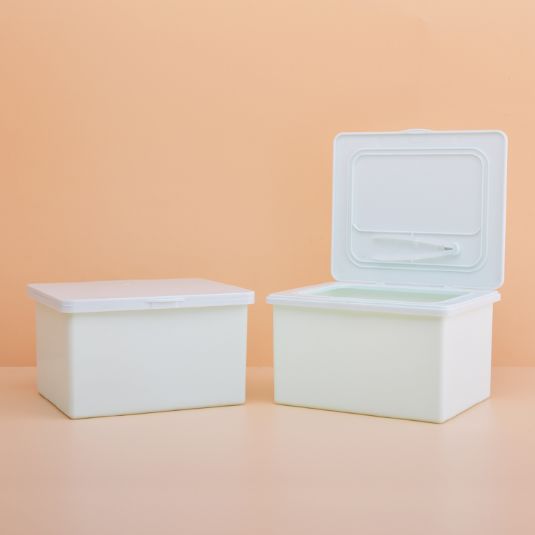 600g rectangular cotton tablet jar flip cover salicylic acid cotton tablet jar folding facial mask wet compress cotton tablet jar PP wide mouth jar