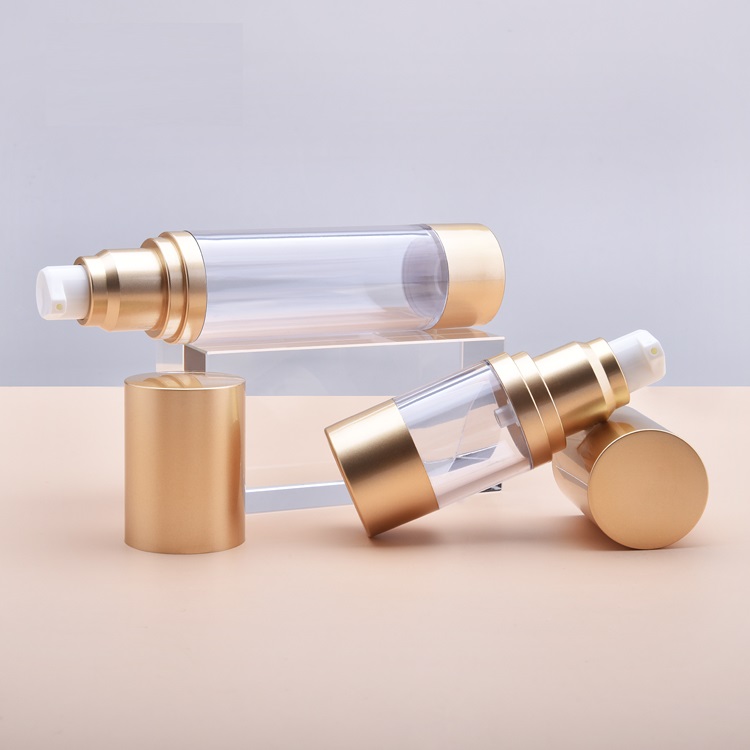 Wholesale Golden Refillable 50ml Airless Pump Bottle 