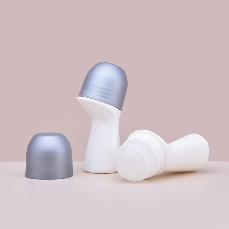 China Roll on Bottle supplier Colorful Plastic roll on Bottle 50ml, Unique Shape Refillable Deodorant Roll on Perfume Bottle