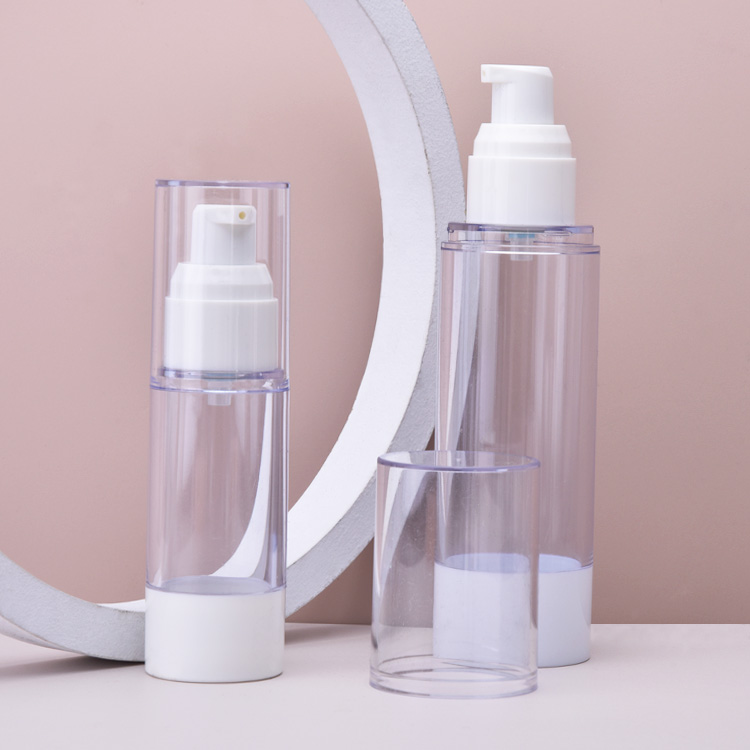 White Plastic Airless Pump Bottles 15ml 30ml 50ml 80ml 100ml