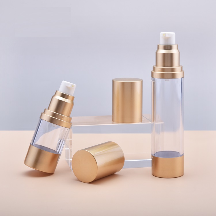 Wholesale Golden Refillable 50ml Airless Pump Bottle 
