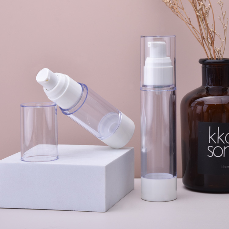 White Plastic Airless Pump Bottles 15ml 30ml 50ml 80ml 100ml