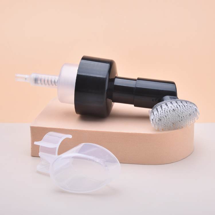 Plastic Foam Pump with Brush,animal Cleaning Foam Pump Bottle with Brush.black Clip Lock Foam Pump