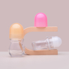 Cute Shape 50ml Clear Glass roll on Bottle