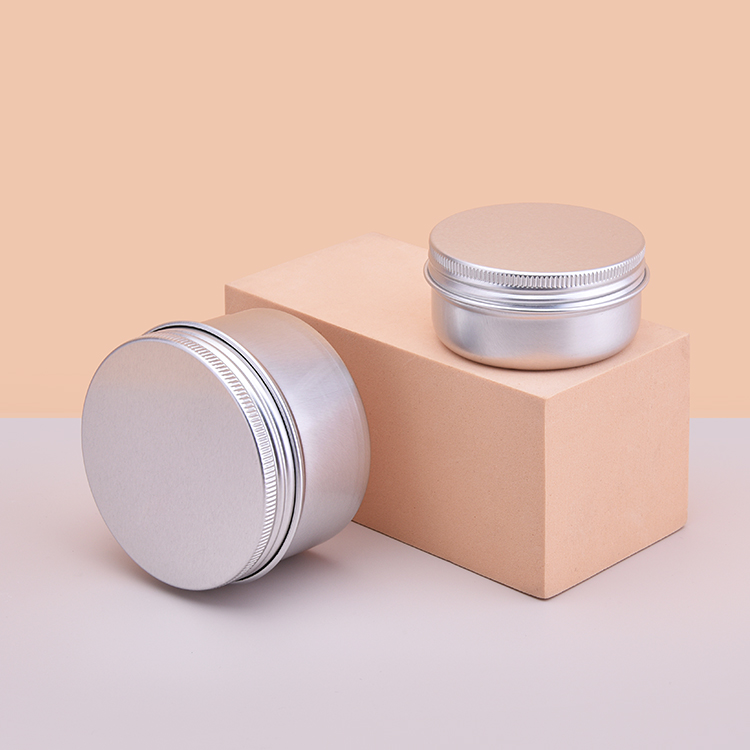 Empty Cosmetic Aluminum Jar with Lids Wholesale Jar Lids Aluminum