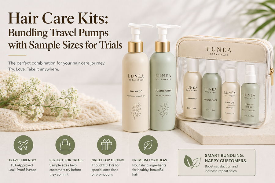 Hair Care Kits: Bundling Travel Pumps with Sample Sizes for Trials