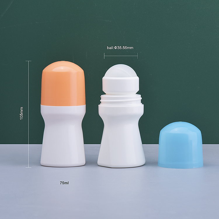 Custom Color Plastic PP Roll on Bottle 75ml