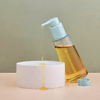 Flat Long Nozzle Golden Aluminum Oil Cleansing Pump with Clip 