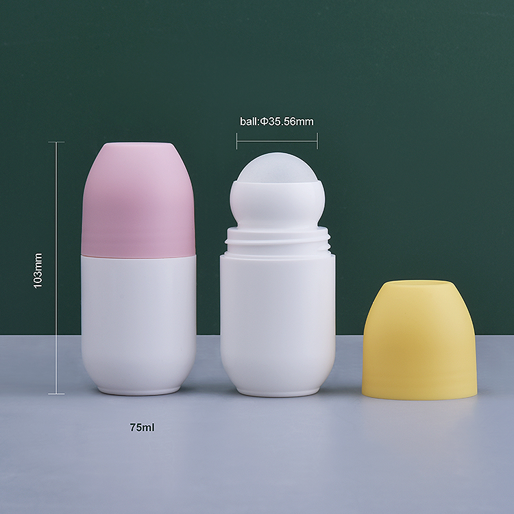 Plastic Flat Cap Skincare Roll on Bottle for Liquid Deodorant 