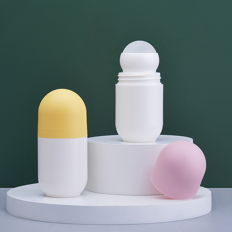 Capsule Shaped Antiperspirant Packaging Roll on Ball Bottle